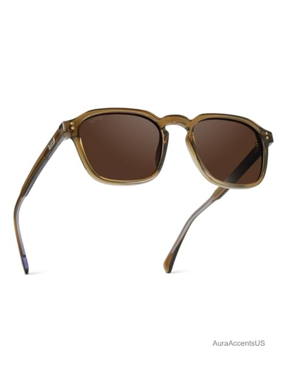 Polarized Square Acetate Sunglasses UV400 Wide Fit Medium Large